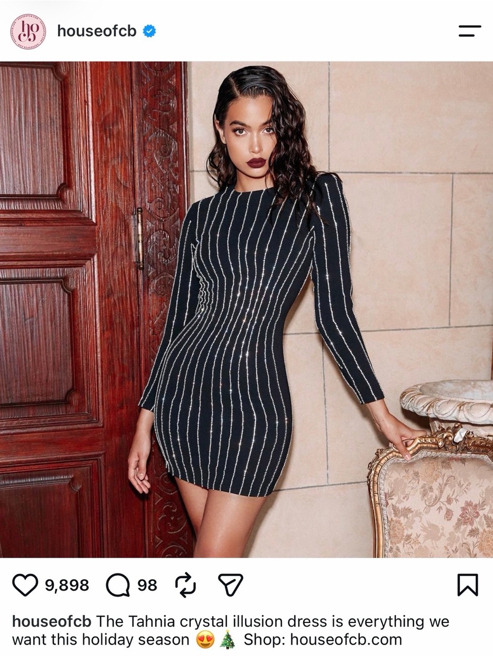 House of CB – The Tahnia Crystal Illusion Dress ✨